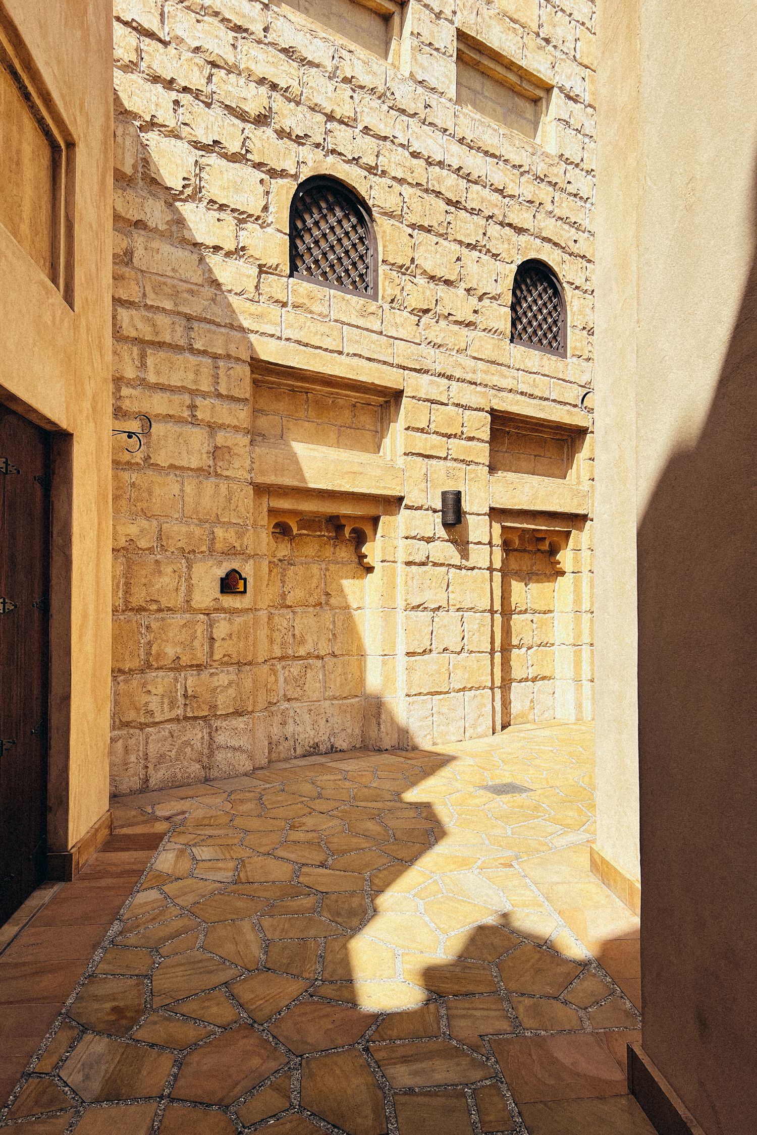 Heritage Dubai architecture in warm light